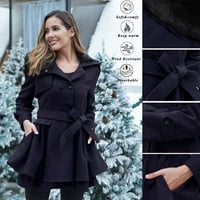 Outfmvch jakne za žensku vunu topla jaknu Debela-parka preko duge zimske odjeće Žene vrhovi Cardigan