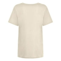 Majice Gotyou za žene Uskršnje žene Dama Pismom tiskane kratkih rukava majica casual labav top Tunike
