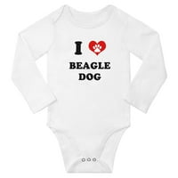 Heart Beagle Dog Baby Long Toughsuits Novorođena odjeća