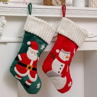 Božićne čarape vezene božićne čarape, Xmas Čarape ukrasi