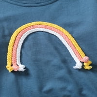 Inevenn Baby dugih rukava + set hlača, izrez za posade duge + elastične gaće za hlače elastične struke