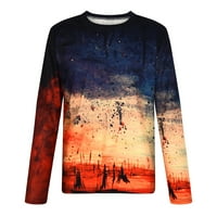 -Hints za muške vrhove jesen zimski dugi rukav okrugli vrat Modni 3D ispisani casual pulover za bluzu