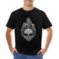 -Slječenje ljudske glave lobanje simbol punk rock Goth skelet muške tee