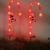Giligiliso Domaći dekor Božić na otvorenom Solarni bombonski carske svjetla, nadograđeni solarni način markera dvorišta sa zvjezdanim promocijom prodaje