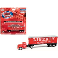 Classic Metal Works W 1941- Chevrolet & Trailer Set Liberty Trucking autor Hos Scale Model kamion, Crveno