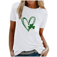 Žene majica sv. Patricka, blagoslovljena sreća grafički tinese za odmor mama vrhovi zelene osnovne marijske