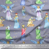 Soimoi pamučna voile tkanina King & Angel akvarelska tkanina za ispis sa dvorištem široko