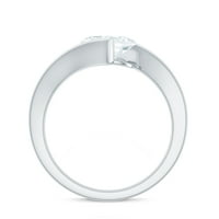 OVAL MOISSANITE SOLITAIRE prsten za angažman, zaobići prsten za žene, 14k bijelo zlato, SAD 13,00