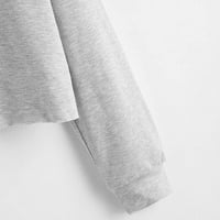 SunhillsGrace majice za žene pulover dugih rukava s dugim rukavima usjev s toplicama Top Hoodie pulr