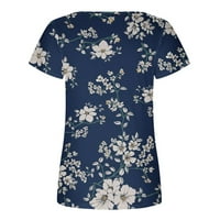 Zunfeo T majice za žene - svježe odabrane modne majice bluza pulover vrhove bez rukava za vrat od ispisanih novih dolazaka Navy 10