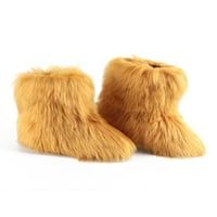 Avamo Womens Fluffy Boots Zimski snijeg toplo mekani povlačenje cipela