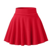 ManXivoo ženske suknje žene modni casual kratkog stila Čvrsta polovica suknje protiv klizanja sunce suknje nagnute suknje ženske suknje crvene suknje1