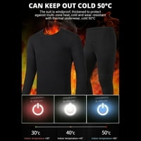 Sivheart Muškarci Grijanje odjeća Inteligentna konstantna temperaturna odijelo Zima grijano donje rublje USB vruća odjeća Termalna rublja