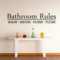 Učinite sami zidna naljepnica naljepnica za kupatilo Pravila za pranje četkice FLOSS FLUSH kadica Citirati