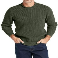 Langwyqu Muškarci dugih rukava pleteni pulover Crewneck Ležerni džemper