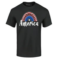 Trgovina4EVeve Muška Amerika Patriotska duga 4. jula Grafička majica XXX-Velika crna