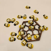 Desktop ukras micros pčelinji dimenzionalni drveni DIY dekoratio ukras za rukotvorine tri desktop ukras