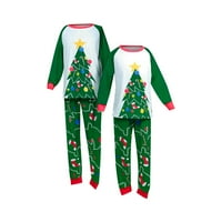 Odgovarajući Xmas PJ's Sleewear Xmas PJS za porodičnu aparat Porodica Božić Pidžama postavljena Božićne PJS za obiteljski set Red Plaid Top i duge hlače za spavanje Men XXL