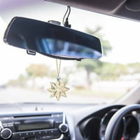 PJTEWAWECAR Unutrašnji priborScar Zrcal Privjesak za stražnji pregled Retrovir Privjesak Viseće ukrase Ornament SnowFlake Car Stražnji pogled Ogledalo Viseće pribor