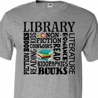Knjige inktastične knjižnice Čitanje bibliotekarskih poklon majica