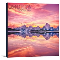 Nacionalni park Grand Teton, Wyoming - Sunset & Jackson Lake - Lantern Press Photography
