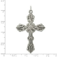 Čvrsti sterling srebrni vintage Antiqued Cross Privjesak šarm