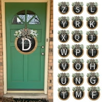Kripyery Colorfast Door preplata - Wooden Pismo Prezimena sa konopnim konopcem Tassel, prezime godine