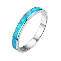 Yuehao prstenovi za žene za prstenje pokloni Muški angažman Inlay Tungsten Fashion Wedding Created Opal vjenčani prstenovi za vjenčanje prstenovi