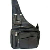 Srebrna groznica originalna kožna remenac ruksaka Messenger torba crna
