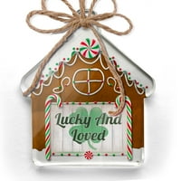 Ornament je ispisao jedan obostrani sretni i voljeni dan sv. Patrika Shamrock na drvom Božić Neonblond