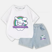 Sanrio Dvo odijelo Melody CinnaMoroll Kawaii Dječji hlače s kratkim rukavima setovi djeteta modna crtana