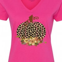 Inktastični gepard Print Fumekin ženska majica V-izrez