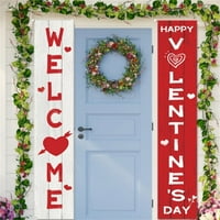 Gaiseeis Set Valentines Day Decorations Banres Vrata Trijem Signut Ljubav Sjesto Streameries Zidno dekor