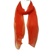 WRABLEW® čvrsta boja svila duga šal, crvena