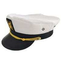 Bejzbol Cap Mornar Brod Yacht Brod kapetana kapu mornarice Morine Admiral Bijela zlatna kapa bijela