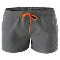 Glonme Muške kratke hlače sa mrežnim oblogom Ljetne hlače Čvrsta boja plivanja trupa sportska havajska dna casual elastična struka plaža tamno siva narančasta 3xl