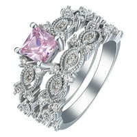 Hanxiulin angažman cirkone Žene vjenčani prstenovi Set nakita za žene Diamond Dame Set zvona