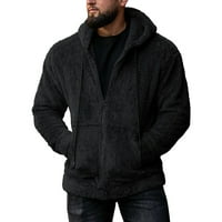 Bacocs zimske jakne za muškarce, muškarci pulover duksev zip dukserica zimska zima topla odjeća džepni