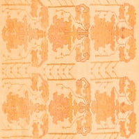 Ahgly Company u zatvorenom kvadratu Sažetak narančasta modernih prostirki, 4 'kvadrat