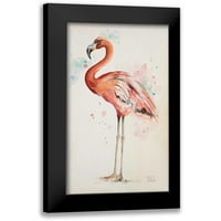 Pinto, Patricia Crni moderni uokvireni muzej umjetnički print pod nazivom - Flamingo i