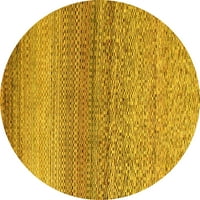 Ahgly Company u zatvorenom okruglu Oriental Yellow Modern Diel Prostirke, 8 'Round