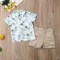 Dječje dječje dječje dječake s kratkim rukavima s majicom Swlica Shorts odijela 2T 3T 4T 5T 6T odjeća za ljetnu odjeću gospodin dvodijelni set