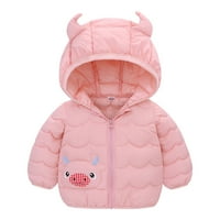 Odjeća za bebe za djevojke crtane kravlje kapuljače zadebljano vjetroottno topla odjeća casual udobnost dugih rukava dječaka zimska odjeća