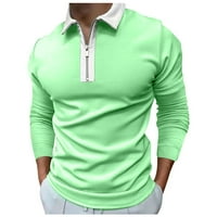Muška polo košulja bluza na vrhu casual solid ogrlice skrenite majicom s rukavima s dugim majicama