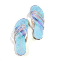 Loyisvidion ženske sandale za čišćenje ženskih sandala Flip flops dame kristalno klizači na plaži Ležerne