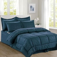 Ugodno i meko 8-komadno posteljina - uključuje udobnost, pametni set listova, suknju za krevet, podudaranje