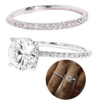 Kiplyki Veleprodaja Geometrijski Punk Diamond Dame Prsten pogodan je za angažman i brak