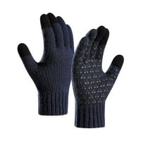 Fdelink muškarci Rukavice zimske pojačane pletene vunene rukavice, rukavice za ruke