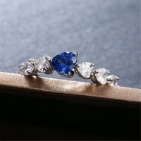 Prstenovi za žene Modni nakit Plavi ljubavni dijamantni prsten Ženski nakit Poklon