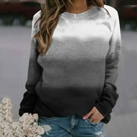 Deagia pulover Dukseri za žene Modni casual dugih rukava Okrugli vrat tiskani dame dukserice bluza XL